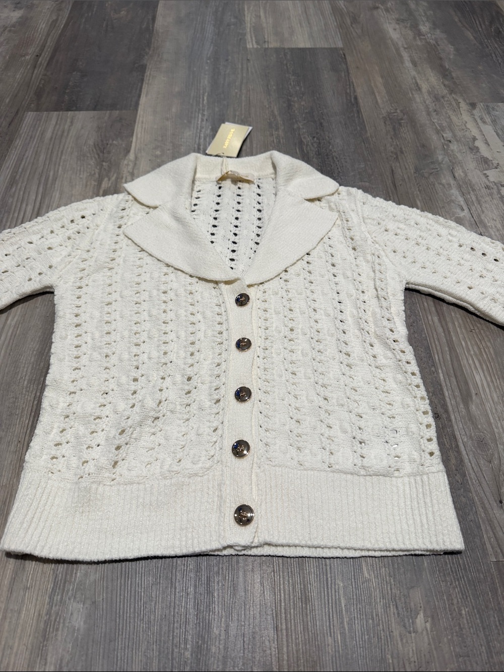 Ramy Brook Ivory Nadia Bauble Knit Cardigan - Picture 6 of 11